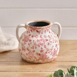 Toile De Jouy Vase in Pink with handles.jpg