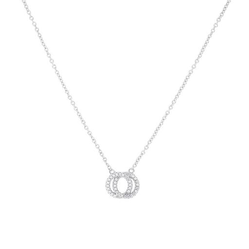 Sterling Silver Reversible Interlocking Circles Necklace