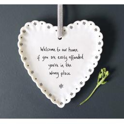 Welcome to our homeporcelain hanging sign by East of India.jpg