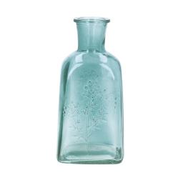 Blue Wild Flower Glass Bottle Vase.jpg