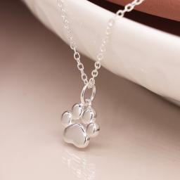 Sterling Silver Tiny Paw Print Necklace by Peace of Mind.jpg