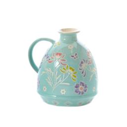 Stoneware debossed abstract vase with handle.jpg