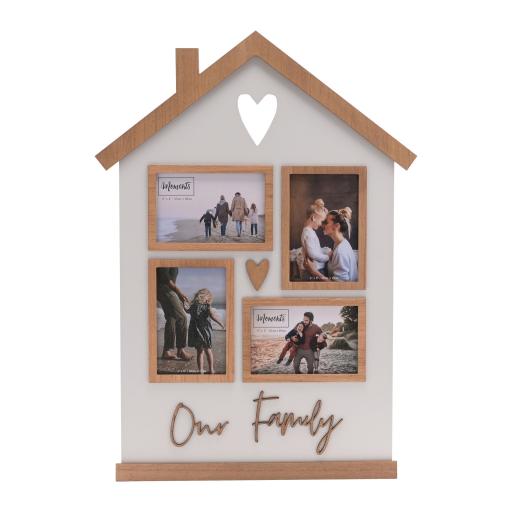 COLLAGE FAMILY HOUSE-SHAPED PHOTO FRAME