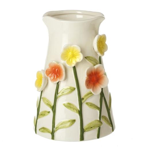 FLORAL CERAMIC VASE, LARGE