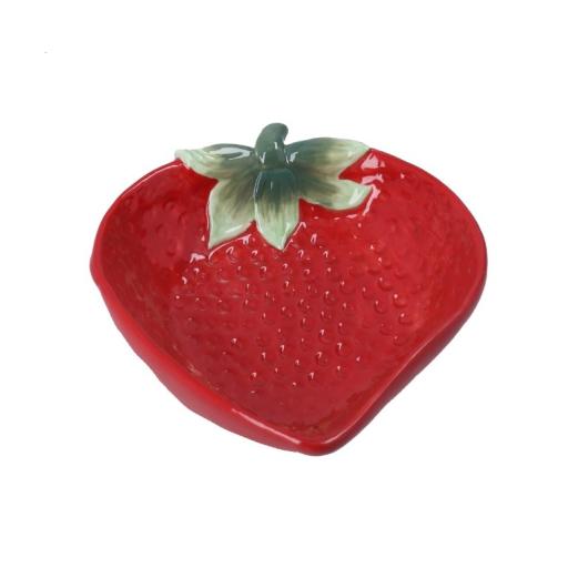 STRAWBERRY SHAPE PORCELAIN SMALL PLATE BY GISELA GRAHAM