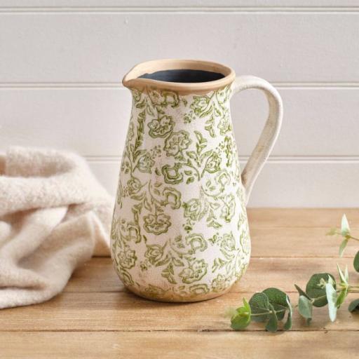 TOILE DE JOUY SOFT GREEN DECORATIVE JUG
