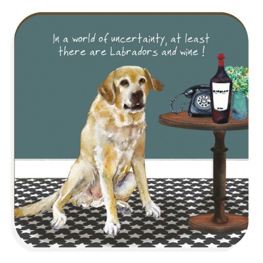 LABRADORS AND WINE COASTER