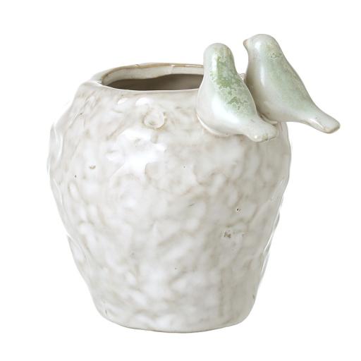 CERAMIC POT WITH BIRDS
