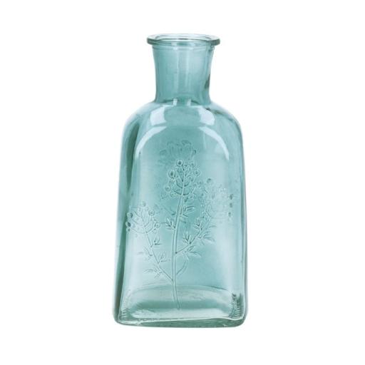 BLUE WILD FLOWER BOTTLE VASE BY GISELA GRAHAM