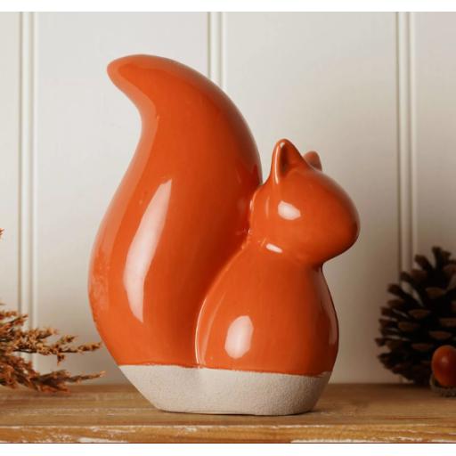 ORANGE CERAMIC SQUIRREL