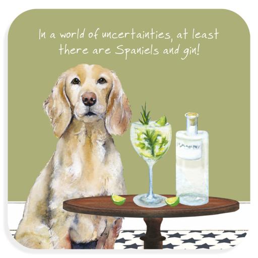 SPANIELS & GIN COASTER