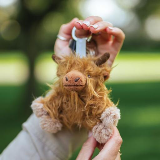 GORDON HIGHLAND COW PLUSH KEYRING BY WRENDALE