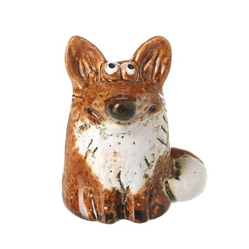 AMBER STONE SMALL SITTING FOX
