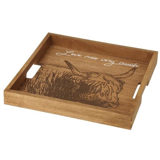 LOVE MOO VERY MUCH WOODEN TRAY