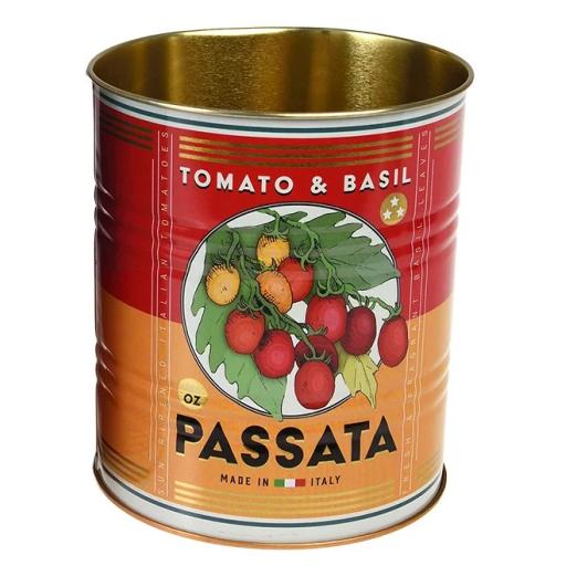 MEDIUM STORAGE TIN RED AND ORANGE