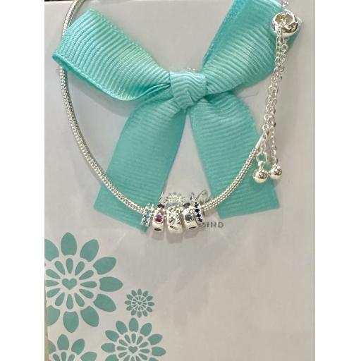 PEACE OF MIND SILVER PLATED MULTI RING BRACELET