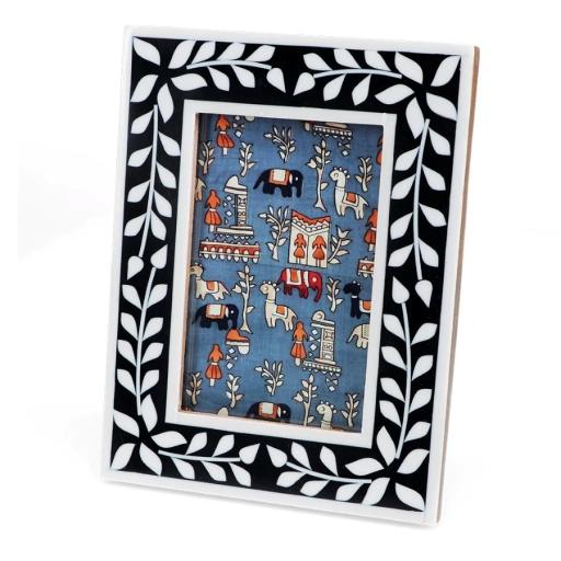 RESIN PICTURE FRAME 9CM X 14CM - NAVY BLUE