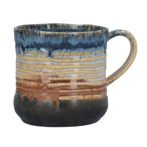 FLOATING STONEWARE MUG - BLUE REACTIVE