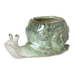 Green Ceramic Snail Plant Pot.jpg