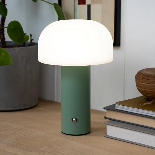 USB RECHARGEABLE MUSHROOM LAMP IN GREEN