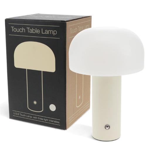 USB RECHARGEABLE MUSHROOM LAMP IN GREY