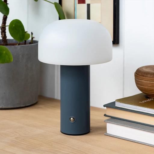 USB RECHARGEABLE MUSHROOM LAMP IN BLUE