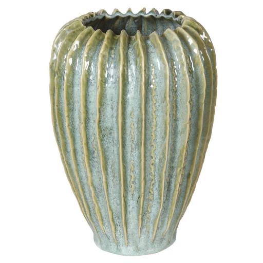 HAND MADE GREEN CERAMIC VASE
