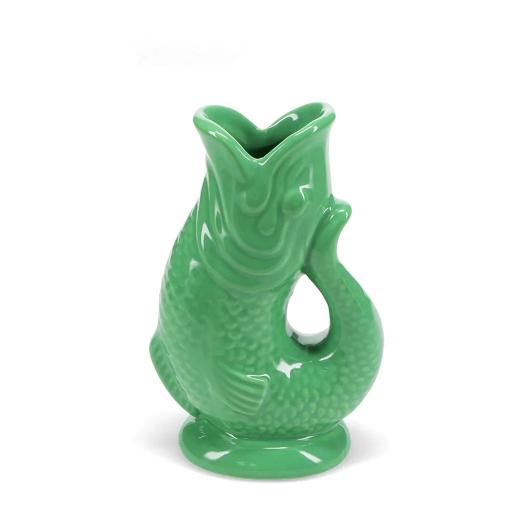 GREEN CERAMIC FISH VASE