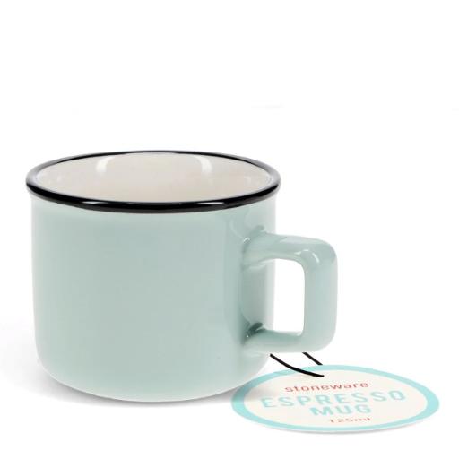 STONEWARE ESPRESSO MUG LIGHT BLUE