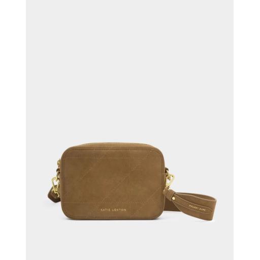 Katie Loxton Avery Suedette Small Crossbody Bag In Caramel
