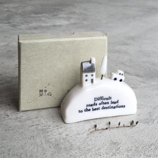 DIFFICULT ROADS PORCELAIN SCENE BY EAST OF INDIA