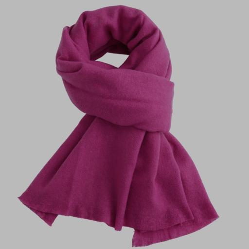 PLAIN WARM SCARF PLUM