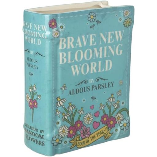 CERAMIC BOOK VASE BRAVE NEW