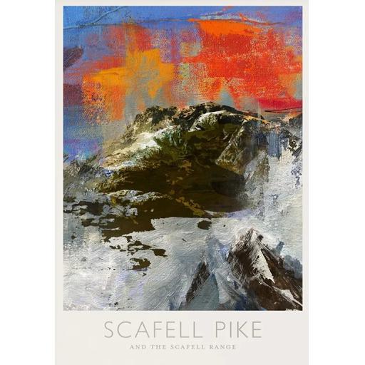 LD183 A3 UNFRAMED SCAFELL PIKE AND THE SCAFELL RANGE PRINT