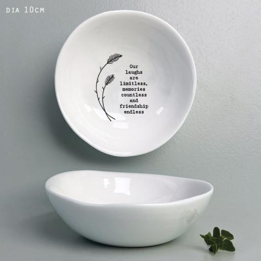OUR LAUGHS DECORATIVE DISH BY EAST OF INDIA