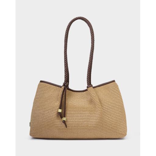 Katie Loxton Raffia Small Shoulder Tote