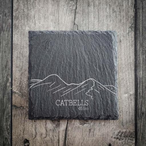 CATBELLS SUMMIT PROFILE SLATE COASTER