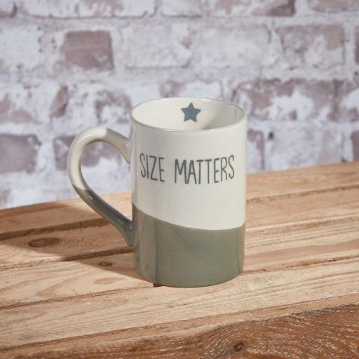SIZE MATTERS MUG, CREAM