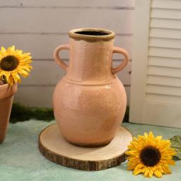 Antiqued Rose Pink Reactive vase with handles.jpg