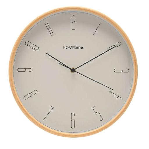 HOMETIME BAMBOO WALL CLOCK WHITE 32 CM