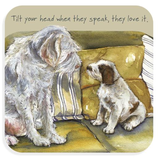 'TILT YOUR HEAD' SPINONI DOG COASTER