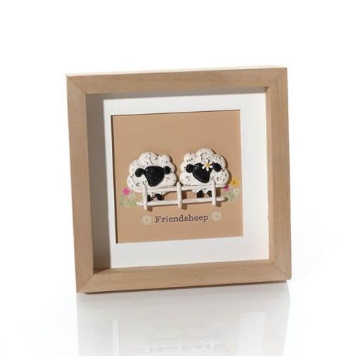SHEEP FRAMED FRIENDSHEEP PLAQUE