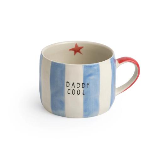 STONEWARE STRIPED MUG DADDY COOL