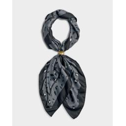 Satin Multi Way Scarf Small Leopard Navy Black Light Blue.jpg