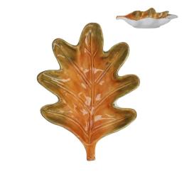Green Yellow Ceramic Oak Leaf Dish.jpg