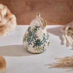 Stoneware Ceramic Green Pear Ornament.jpg