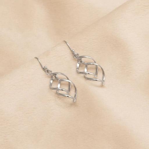 AZENDI SPIRAL WAVES DROP EARRINGS