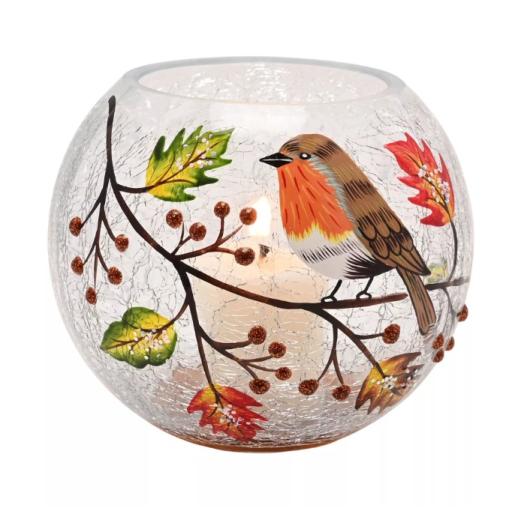 COUNTRY LIVING AUTUMN ROBIN VOTIVE HOLDER