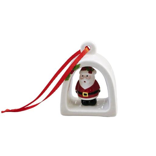 XMAS SANTA ARCH CERAMIC HANGER